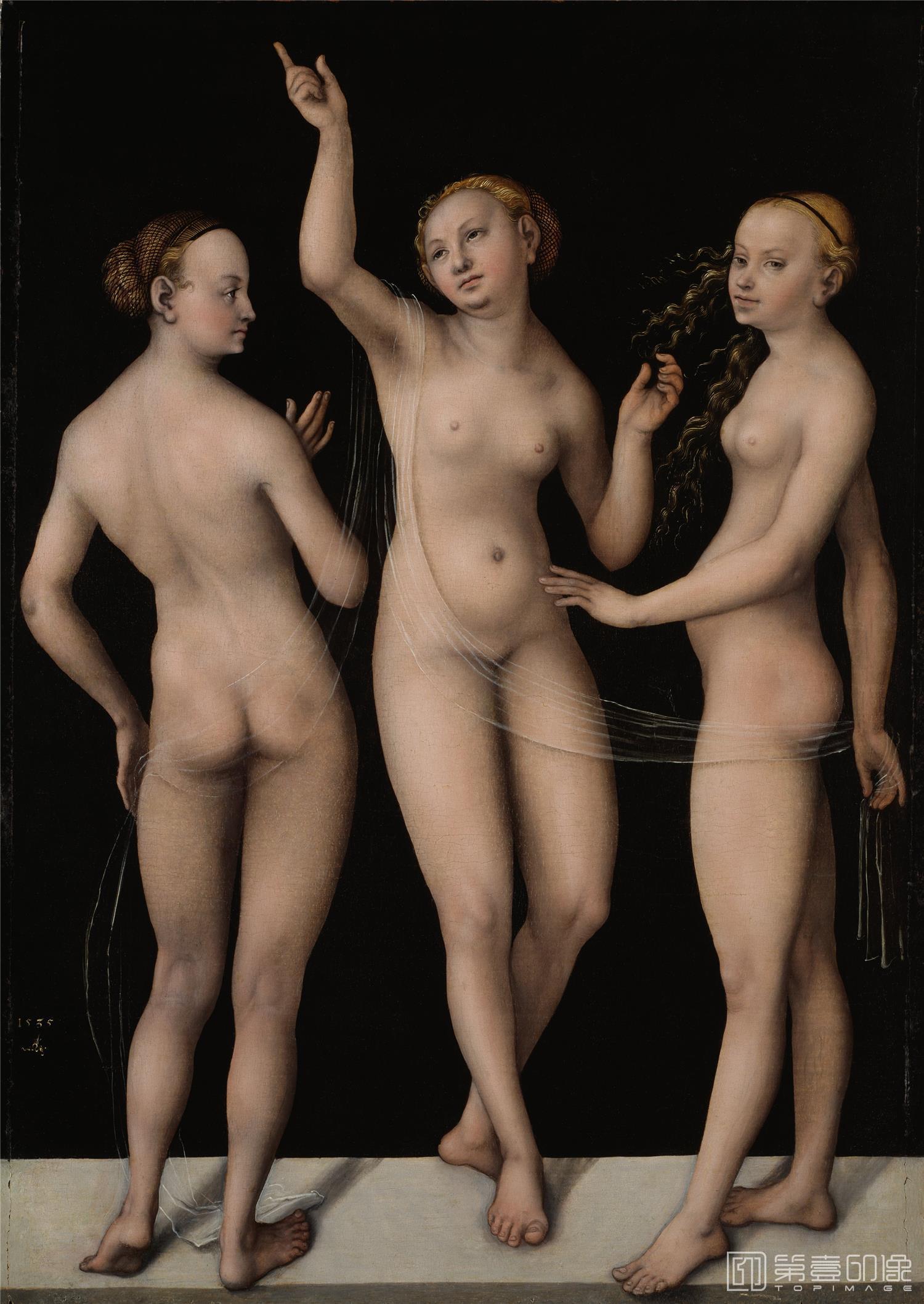 油画-美国阿特金森美术馆-Lucas Cranach the Elder-The Three Graces, .tifLucas Cranach the Elder - The Three Graces-335